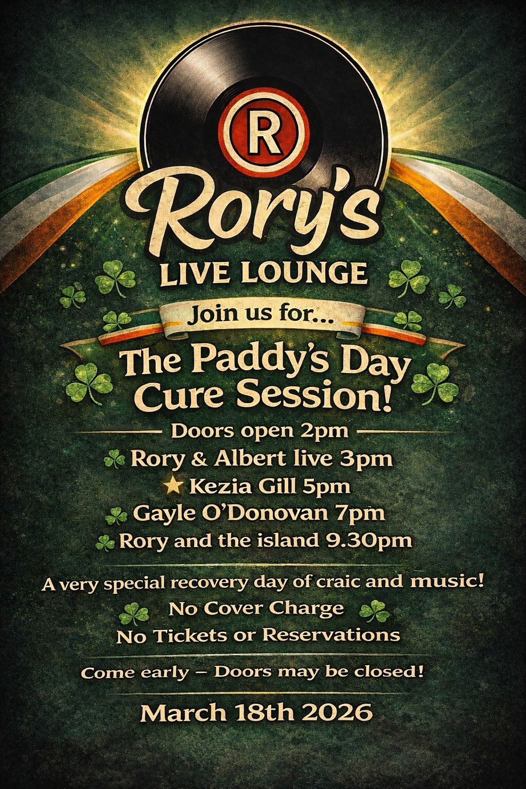 St Patrick's Day at Rorys Live Lounge