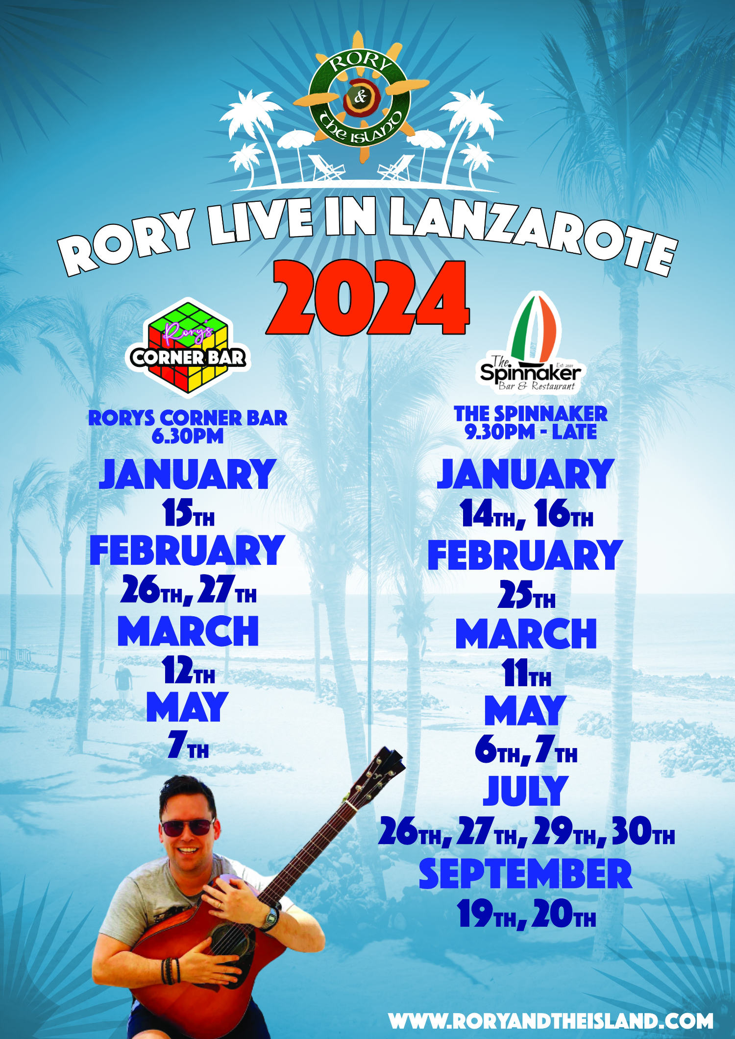 Rory and The Island playing in Lanzarote